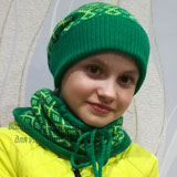 МК - Комплект - шапка и снуд Ромбики, квадратики, фото