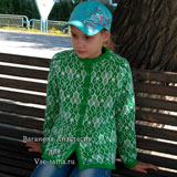 МК - Жаккардовый жакет - Яркая зелень