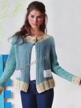 Разноцветный жакет на пуговице