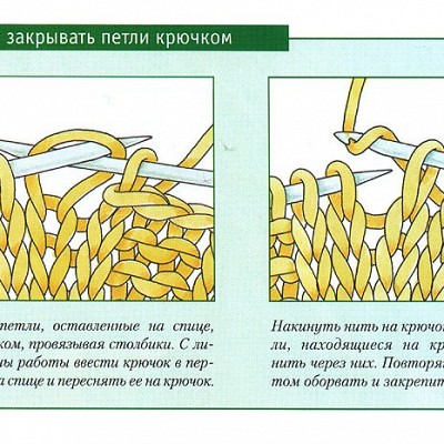 Вязание закрытие петель крючком 40