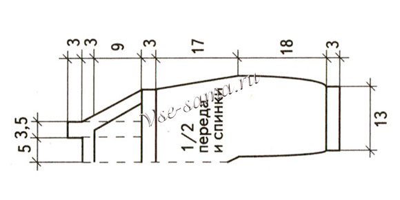 Схема вязания полосатого комбинезона