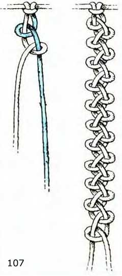Цепочка, схема плетения