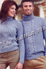 Женский и мужской пуловеры