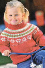 Пуловер с жаккардовым узором для девочки