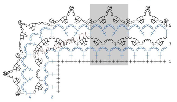 Схема вязания узора редкая решетка