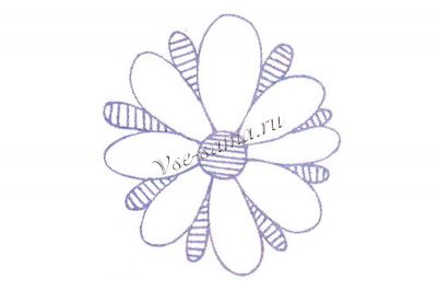 Схема вязания круглого клатча с цветочками