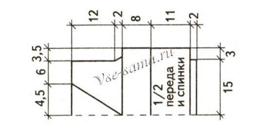 Схема вязания полосатого комплекта