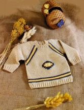Детский пуловер, связанный крючком