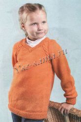 Оранжевый пуловер - Реглан