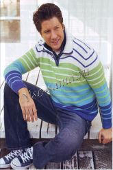 Мужской полосатый пуловер