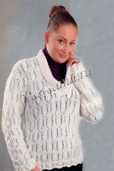 Белоснежный ажурный пуловер