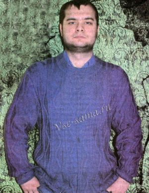 Мужской пуловер с рисунком зигзаг, фото