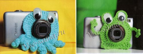 Украшения для фотоаппарата - осьминог и лягушка, фото