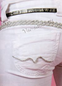 Декорирование белых брюк, фото