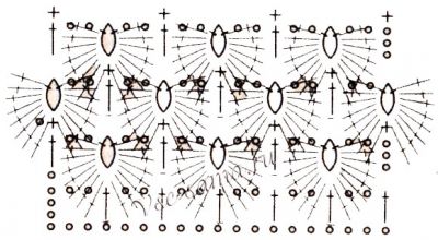 Схема для вязания берета с двухслойным узором