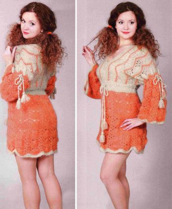 Двухцветное платье-туника, фото