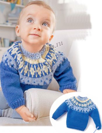 Пуловер на малыша с жаккардом, фото