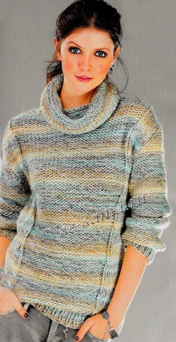 Пуловер с плавным цветовым переходом, фото