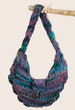 Фиолетовая меланжевая сумка, фото