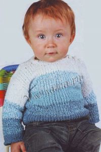 Детский полосатый пуловер