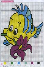 Рыбка с цветочком - Схема для вышивания крестиком