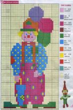 Еще один клоун - Схема для вышивания крестиком