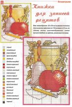 Книжка для записей рецептов - Схема для вышивания крестиком
