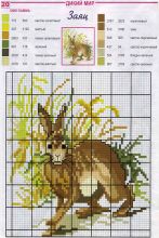 Заяц -  Схема для вышивания крестиком