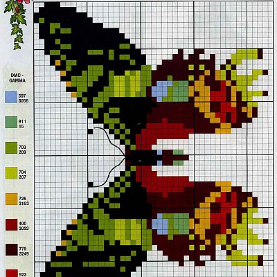Бабочка крестиком схема