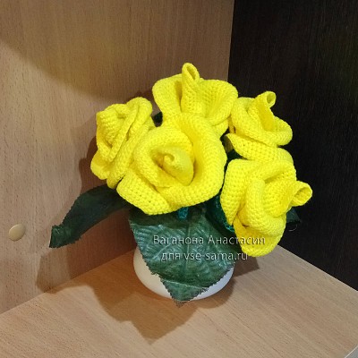 МК - Букет желтых роз