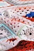 Плед крючком из цветных квадратов