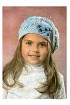 Голубой берет с шнурочком