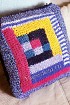 Чехол на подушку спицами в стиле пэчворк