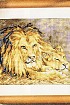 Лев и львица - вышивка