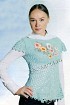 Светло-голубая кофточка с вышивкой
