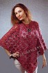 Брусничное пончо из мотивов