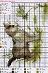 Котенок и стрекоза - Схема для вышивания крестиком