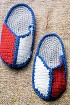 Разноцветные шлепанцы крючком