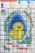 Пасхальная открытка - Схема для вышивания крестиком
