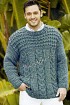 Мужской и детский пуловер с косами спицами