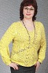 Желтый пуловер спицами