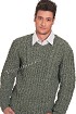 Серо-зелёный мужской пуловер