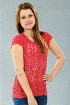 Красная ажурная майка