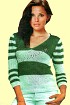 Пуловер из полос