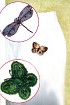 Мотив для вышитых джинсов "Бабочки и стрекозы"