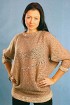 Пуловер спицами бежевого цвета