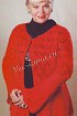 Красный жакет спицами