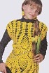 Желтый жилет крючком