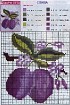Слива - Схема для вышивания крестиком