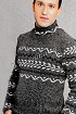 Мужской пуловер с традиционным жаккардом
